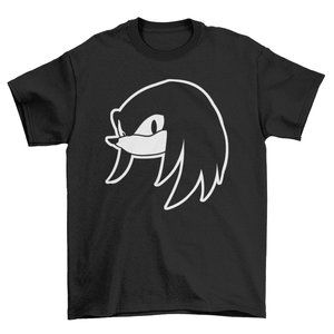 NEW Knuckles Echidna Face Head Sonic T-Shirt BLACK